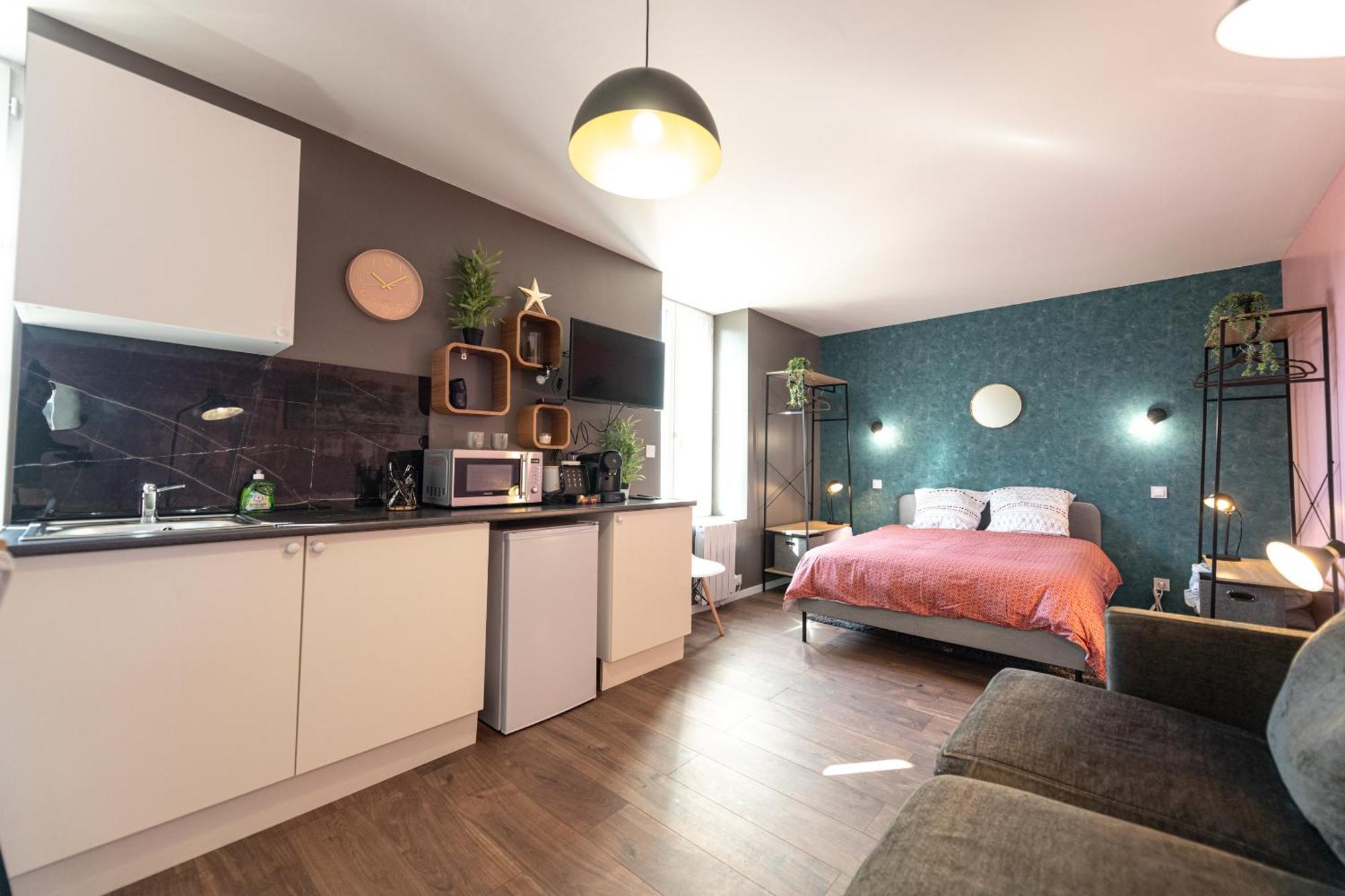 Ferienwohnung Kasa Lounge - Climatisation - Au Calme Rive-de-Gier Exterior foto